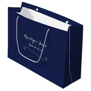 Sacola Para Presentes Grande Saco de Presente Azul de Marinho Grande Elegante
