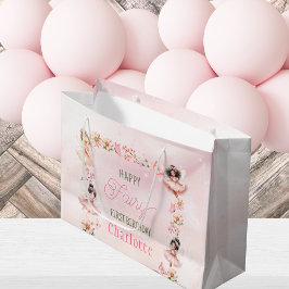 Sacola Para Presentes Grande Saco de Presente Brilho Rosa Fada Primeiro