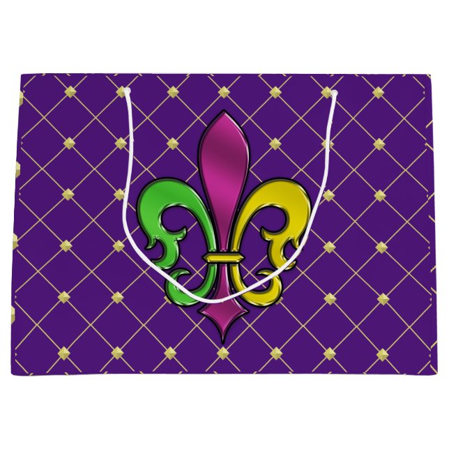 Sacola Para Presentes Grande Saco de Presente com Design Elegante de Fleur De L (Frente)