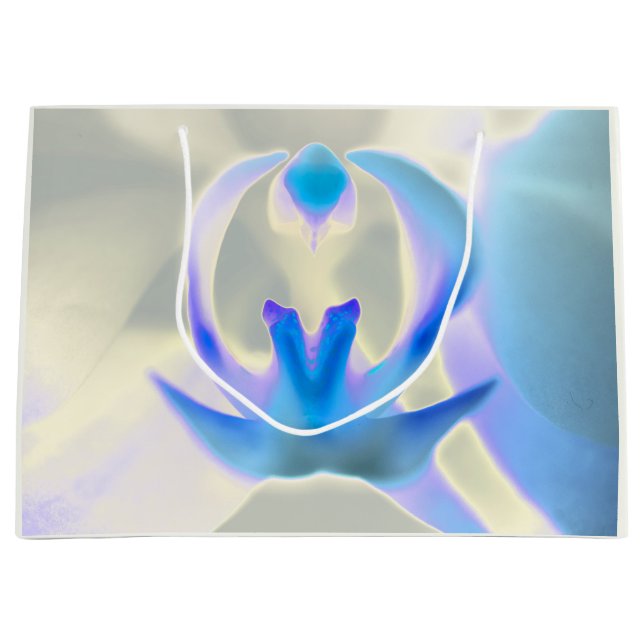 Sacola Para Presentes Grande Saco de Presente com Estampa de Orquídea Suave (Frente)