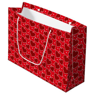 Sacola Para Presentes Grande Saco de Presente Corações de São Valentim