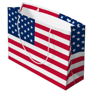 Sacola Para Presentes Grande Saco de Presente da Bandeira Americana Patriótico