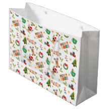 Saco de Presente da Temporada de Natal Fofo Festiv
