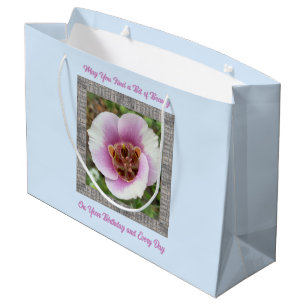 Sacola Para Presentes Grande Saco de Presente de Aniversário com Mariposa Lily