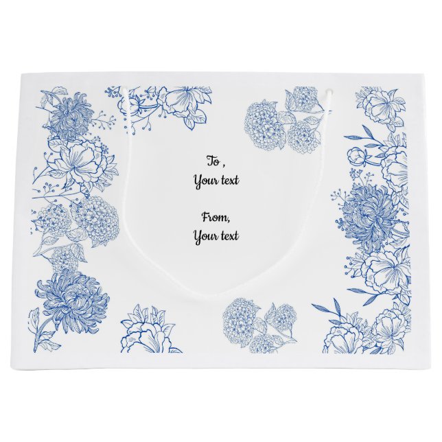 Sacola Para Presentes Grande Saco de presente de aquecimento da casa personaliz (Frente)