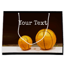 Sacola Para Presentes Grande Saco de Presente de Basquete com fundo preto