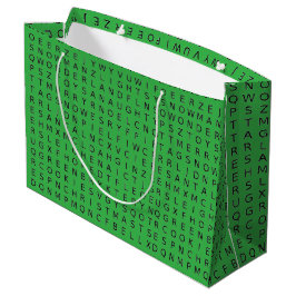 Sacola Para Presentes Grande Saco de Presente de Caça-Palavras de Natal