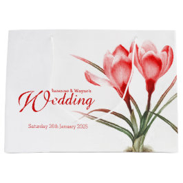 Sacola Para Presentes Grande Saco de presente de casamento de arte de aquarela 