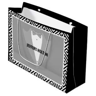 Sacola Para Presentes Grande Saco de presente de casamento preto e branco