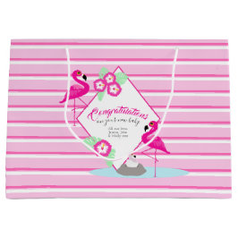 Sacola Para Presentes Grande Saco de presente de chá de fraldas personalizado f