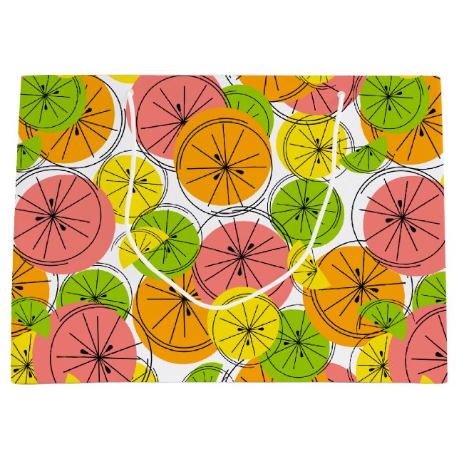 Sacola Para Presentes Grande Saco de presente de citros grande (Frente)