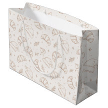 Saco de presente de croissant de padaria de Natal 