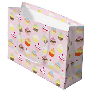 Sacola Para Presentes Grande Saco de Presente de Cupcakes Coloridos