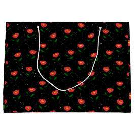 Sacola Para Presentes Grande Saco de Presente de Flores Vermelhas Papoulas