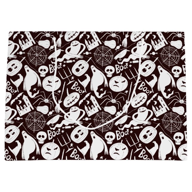 Sacola Para Presentes Grande Saco de Presente de Halloween Spooky (Frente)