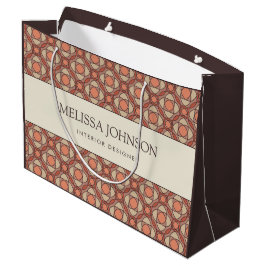 Sacola Para Presentes Grande Saco de Presente de Marca Mosaico Terroso Moderno