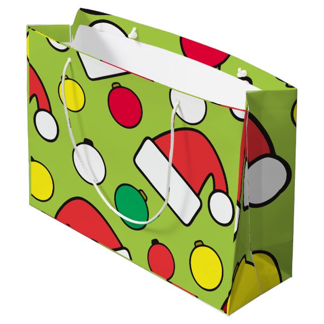 Sacola Para Presentes Grande saco de presente de Natal (Verso inclinado)