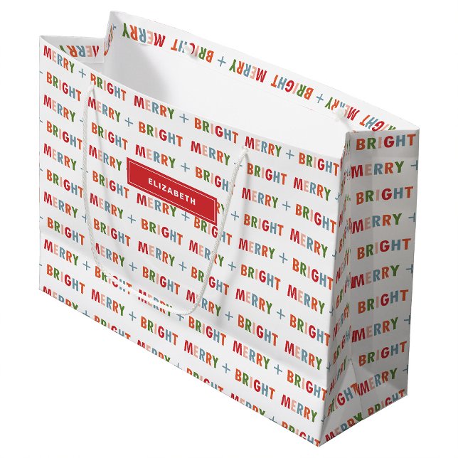 Sacola Para Presentes Grande Saco de Presente de Natal Alegre (Merry Christmas Holiday Gift Bag
)