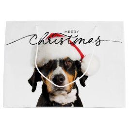 SACOLA PARA PRESENTES GRANDE SACO DE PRESENTE DE NATAL COM CÃO MARAVILHOSO