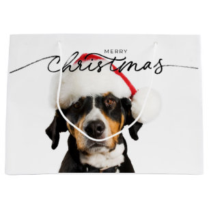 SACOLA PARA PRESENTES GRANDE SACO DE PRESENTE DE NATAL COM CÃO MARAVILHOSO