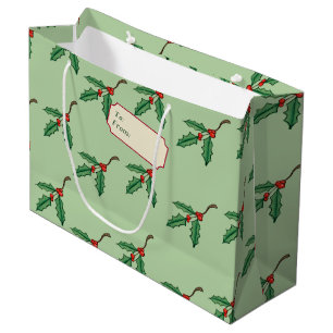 Sacola Para Presentes Grande Saco de Presente de Natal com Etiqueta de Nome de