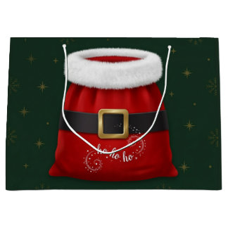 Sacola Para Presentes Grande Saco de Presente de Natal com Fantasia de Papai No
