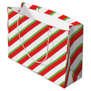 Sacola Para Presentes Grande Saco de presente de Natal com padrão de linhas dia