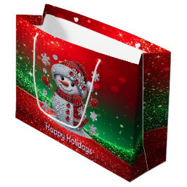 Sacola Para Presentes Grande Saco de Presente de Natal de Boneco de Neve com Rh