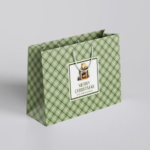 Sacola Para Presentes Grande Saco de Presente de Natal Elegante Neutro Estética