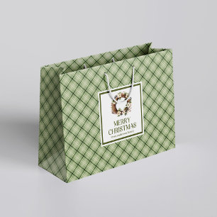 Sacola Para Presentes Grande Saco de Presente de Natal Luxuoso Marfim Macio e D