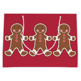 Sacola Para Presentes Grande Saco de Presente de Natal Meninos de Pão de Mel Ve