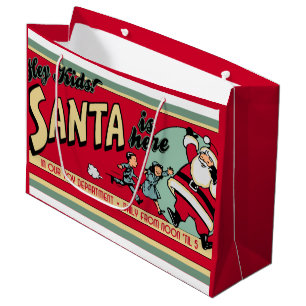 Sacola Para Presentes Grande Saco de Presente de Natal Retro do Papai Noel