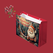 Saco de Presente de Papai Noel – "Feliz Natal Com