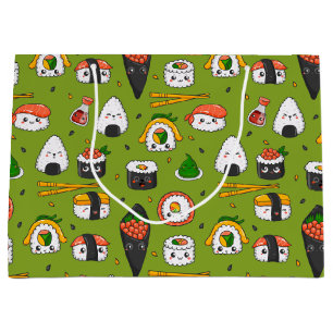 Sacola Para Presentes Grande Saco de Presente de Sushi Kawaii