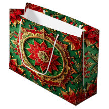 Saco de Presente Decorativo de Férias Vermelho Ver