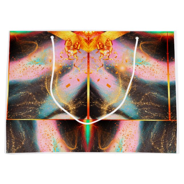 Sacola Para Presentes Grande Saco de Presente do Arco Vibrante (Frente)