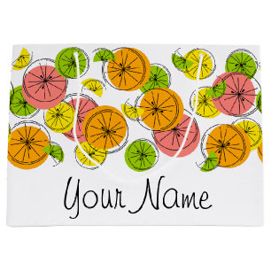 Sacola Para Presentes Grande Saco de presente do Nome Citrus grande