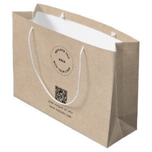 Sacola Para Presentes Grande Saco de Presente Eco Kraft com Logotipo Personaliz