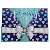 Saco de Presente Elegante com Laço e Coração Salpi