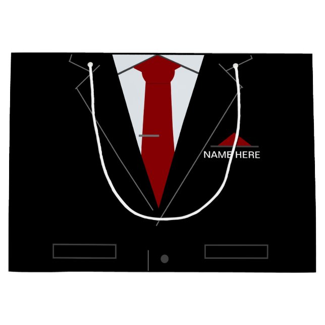 Sacola Para Presentes Grande Saco de Presente Engraçado com Nome Personalizado  (Frente)