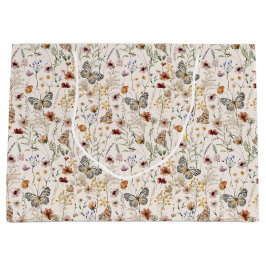 Sacola Para Presentes Grande Saco de Presente Floral Boho