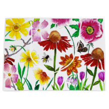 Saco de Presente Floral de Aquarela Prado Encantad