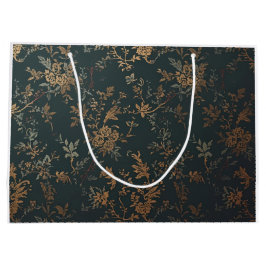 Sacola Para Presentes Grande Saco de Presente Floral Dourado Barroco – Gótico V