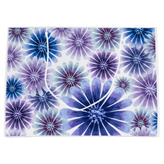 Sacola Para Presentes Grande Saco de Presente Floral Lavanda