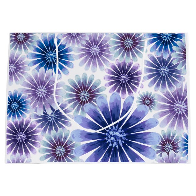 Sacola Para Presentes Grande Saco de Presente Floral Lavanda (Frente)