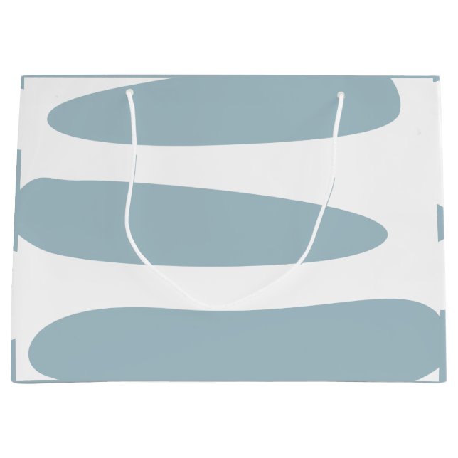 Sacola Para Presentes Grande Saco de Presente Grande Abstrato Azul e Branco de  (Frente)