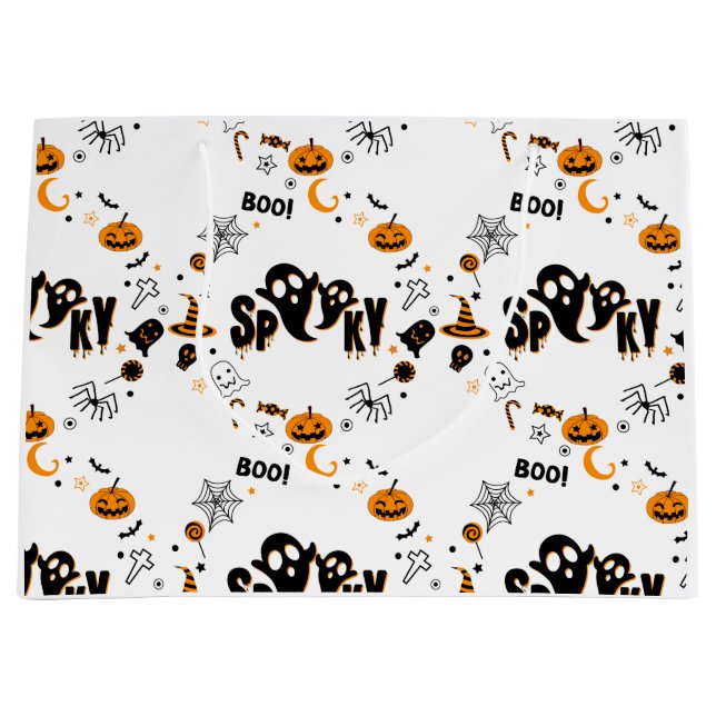 Sacola Para Presentes Grande Saco de Presente Grande de Fantasma Assustador de  (Frente)