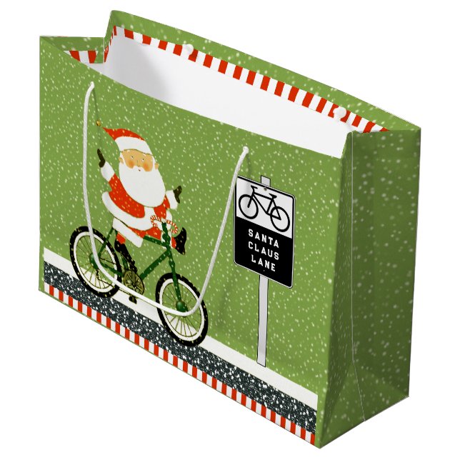 Sacola Para Presentes Grande Saco de Presente Grande para Férias de Ciclismo (Frente inclinada)