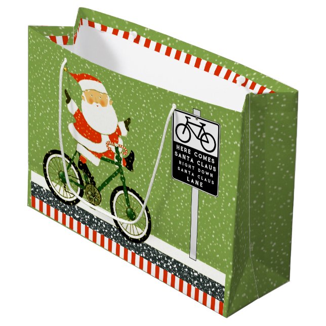 Sacola Para Presentes Grande Saco de Presente Grande para Férias de Ciclismo (Frente inclinada)