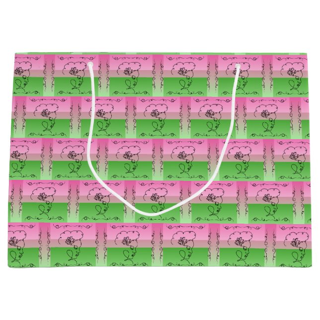 Sacola Para Presentes Grande Saco de Presente Horizontal Flowing Beauty Roselle (Frente)